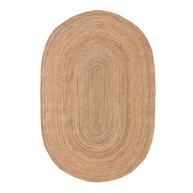 Knotted Jute Oval Rug